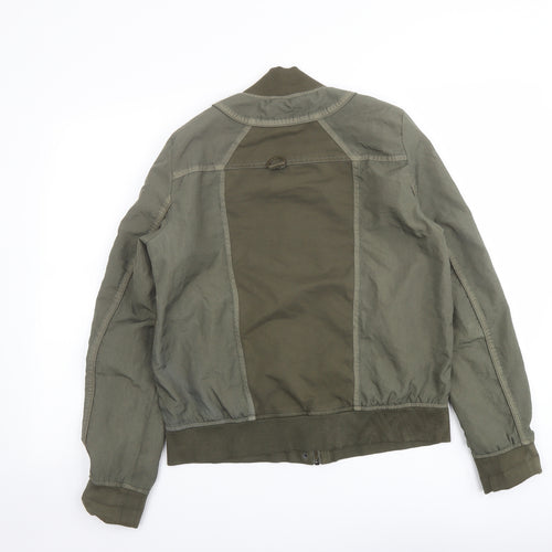 Marrakech Womens Green Bomber Jacket Jacket Size M Zip