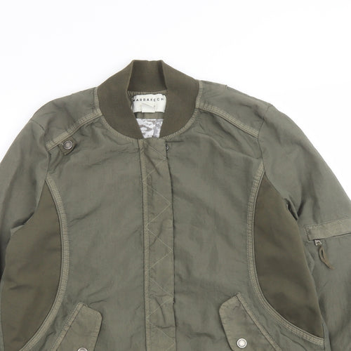 Marrakech Womens Green Bomber Jacket Jacket Size M Zip
