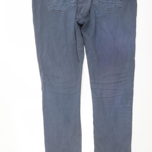 Threadbare Mens Blue Cotton Straight Jeans Size 38 in L32 in Regular Button