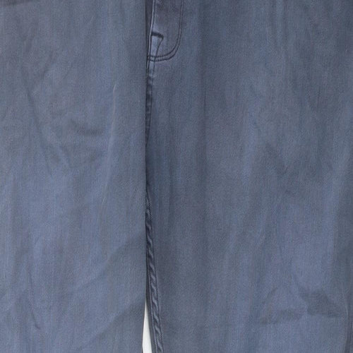 Threadbare Mens Blue Cotton Straight Jeans Size 38 in L32 in Regular Button