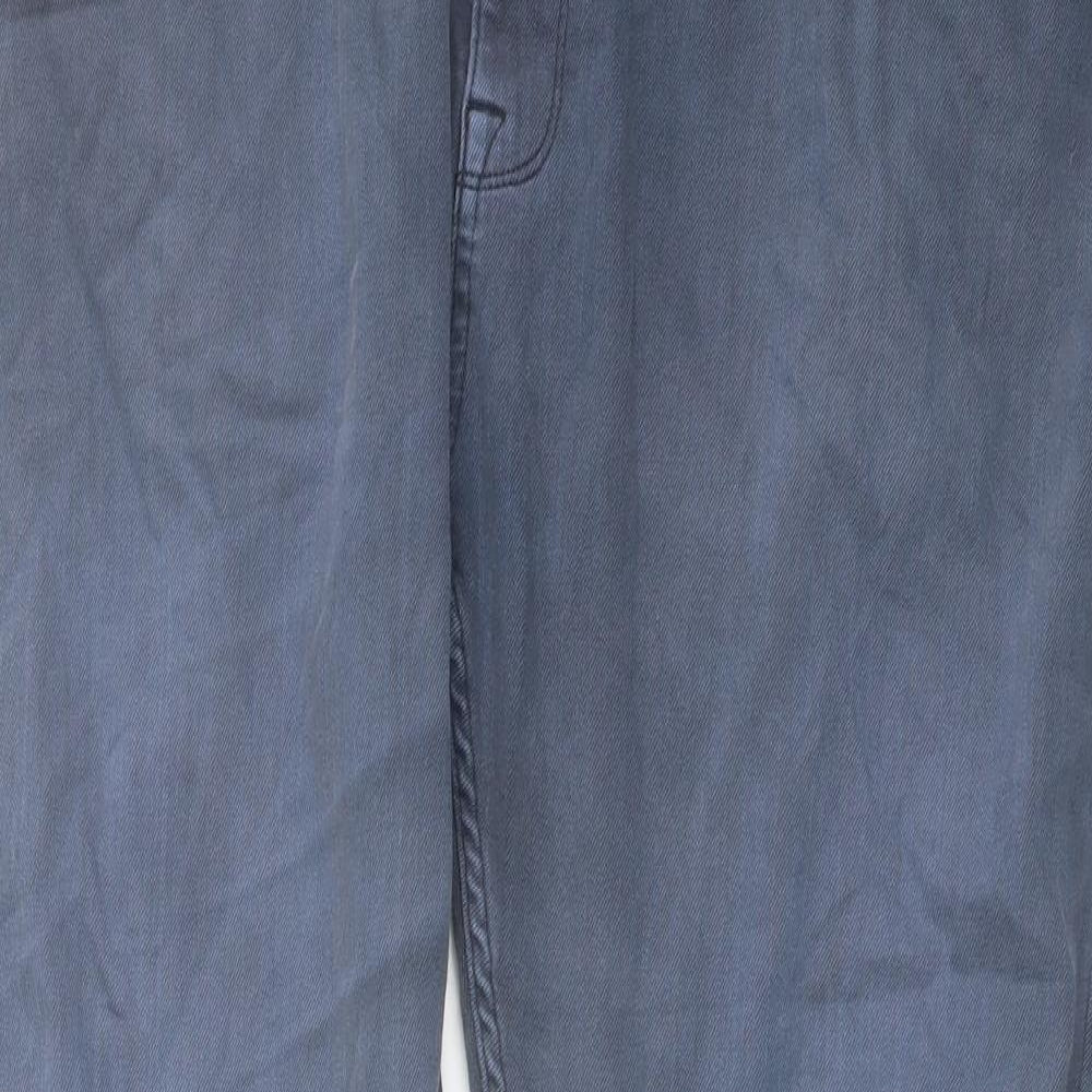 Threadbare Mens Blue Cotton Straight Jeans Size 38 in L32 in Regular Button
