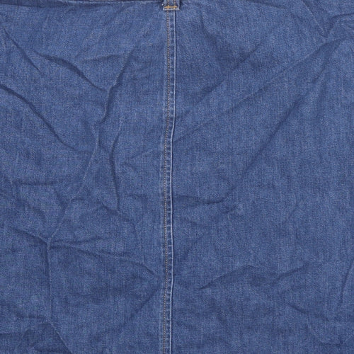 Gap Womens Blue Cotton Wrap Skirt Size 30 in Button - Belt included