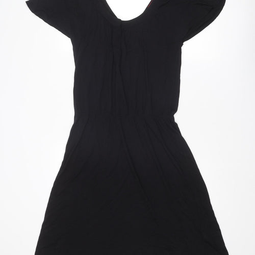 Monsoon Womens Black Modal A-Line Size 12 Scoop Neck Pullover