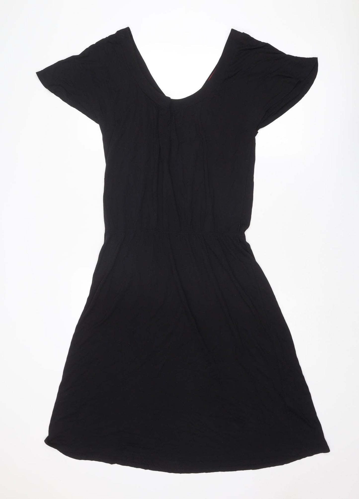 Monsoon Womens Black Modal A-Line Size 12 Scoop Neck Pullover