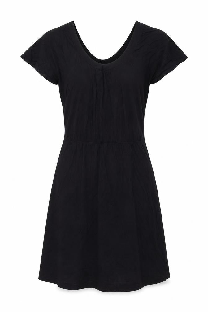 Front view of Monsoon women’s black modal a-line, size UK 12, scoop neck pullover