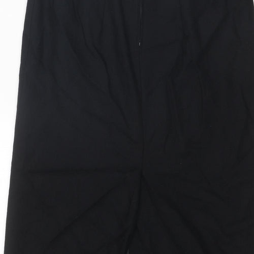 Brendella Womens Black Wool A-Line Skirt Size 12 Zip