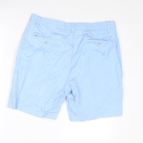 Nautica Mens Blue Cotton Bermuda Shorts Size 34 in L8 in Regular Zip