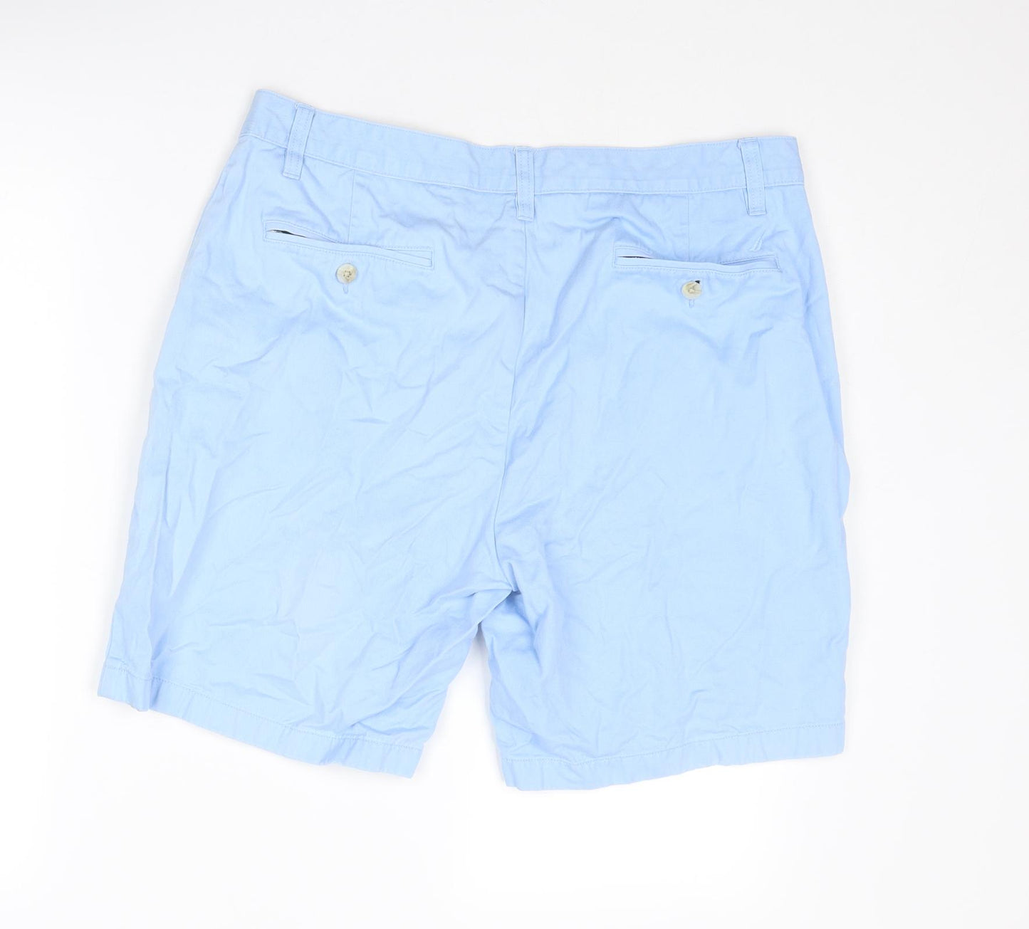 Nautica Mens Blue Cotton Bermuda Shorts Size 34 in L8 in Regular Zip