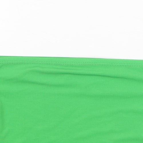 Zara Womens Green Polyester Cropped T-Shirt Size S Off the Shoulder