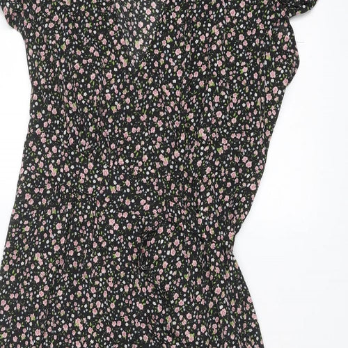 Cameo Rose Womens Multicoloured Floral Polyester A-Line Size 16 V-Neck Tie