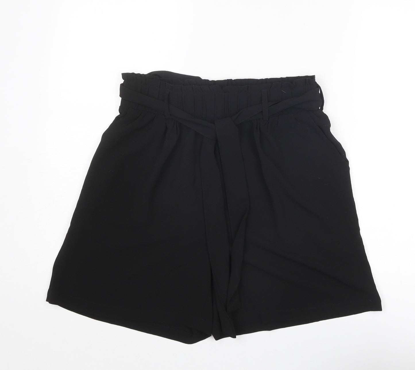 Pieces Womens Black Polyester Basic Shorts Size XL L6 in Regular Pull On