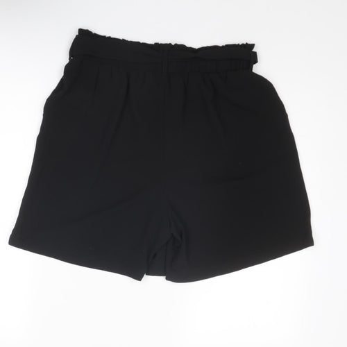 Pieces Womens Black Polyester Basic Shorts Size XL L6 in Regular Pull On