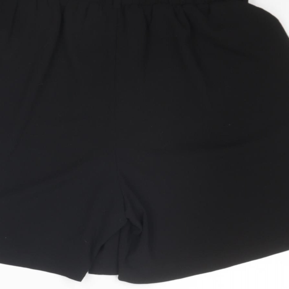 Pieces Womens Black Polyester Basic Shorts Size XL L6 in Regular Pull On