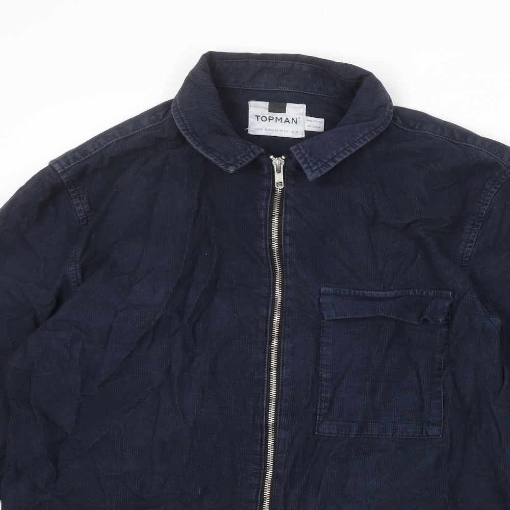 Topman Mens Blue Jacket Size M Zip