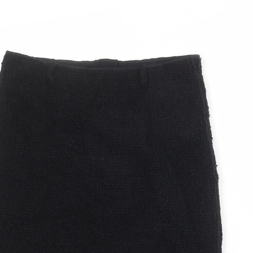 Villaret Womens Black Polyester A-Line Skirt Size L Zip