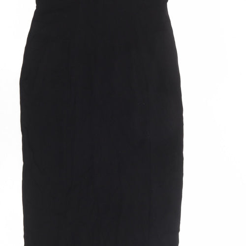 ASOS Womens Black Viscose Shift Size 8 Halter Pullover