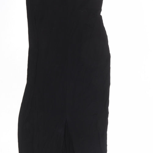 ASOS Womens Black Viscose Shift Size 8 Halter Pullover