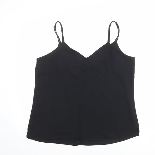 Marks and Spencer Womens Black Polyester Camisole Tank Size 14 V-Neck