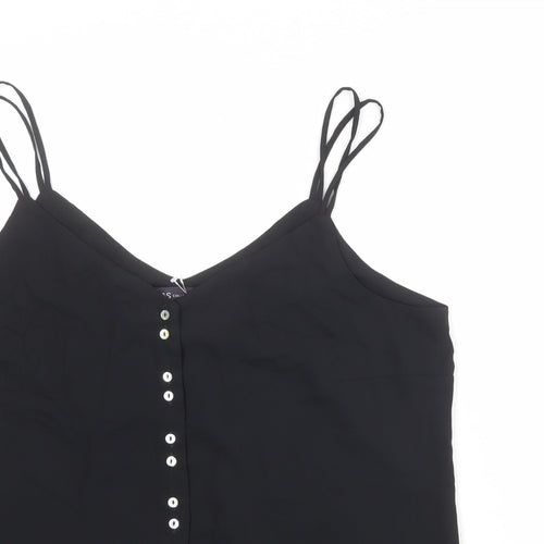 Marks and Spencer Womens Black Polyester Camisole Tank Size 14 V-Neck