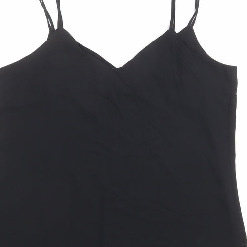 Marks and Spencer Womens Black Polyester Camisole Tank Size 14 V-Neck