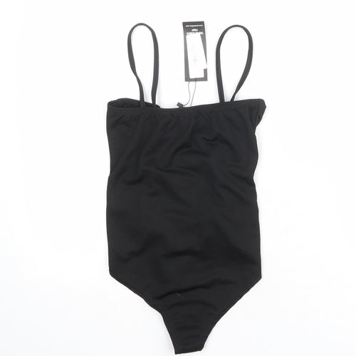 I SAW IT FIRST Womens Black Polyester Bodysuit One-Piece Size 10 Snap