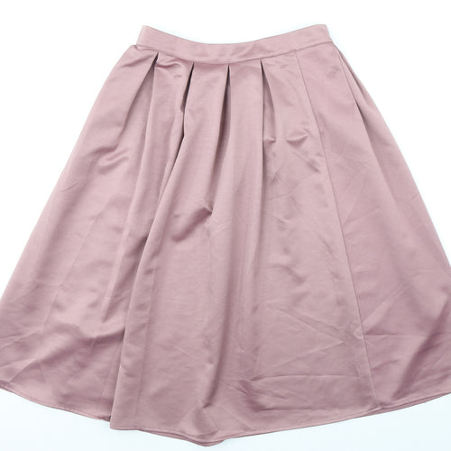 Missguided Womens Pink Polyester Tulip Skirt Size 12 Zip