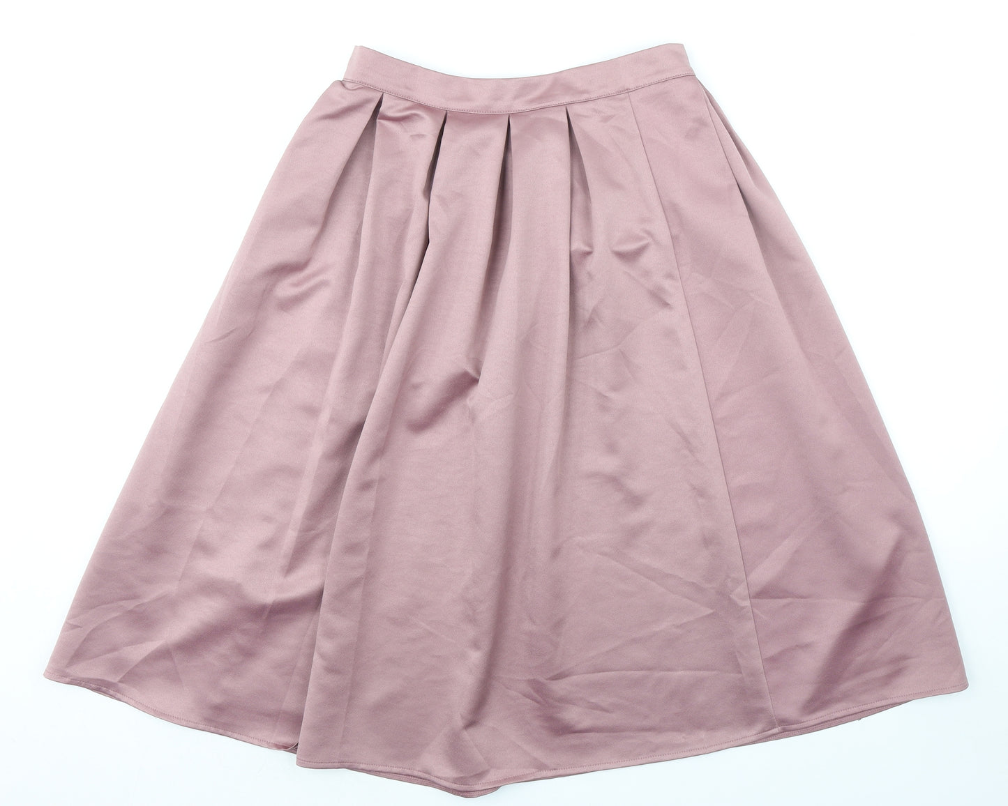 Missguided Womens Pink Polyester Tulip Skirt Size 12 Zip