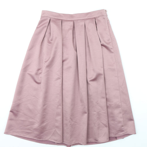Missguided Womens Pink Polyester Tulip Skirt Size 12 Zip