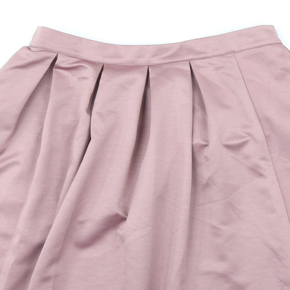 Missguided Womens Pink Polyester Tulip Skirt Size 12 Zip