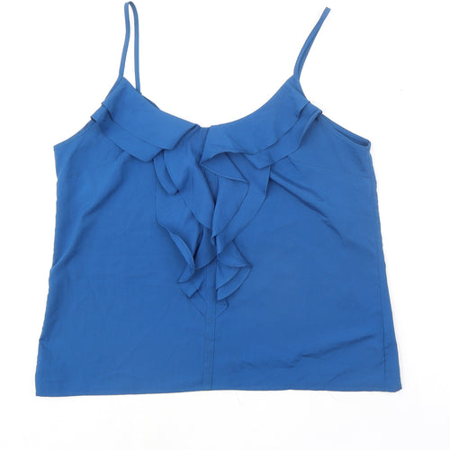 FOREVER 21 Womens Blue Polyester Camisole Tank Size M Scoop Neck