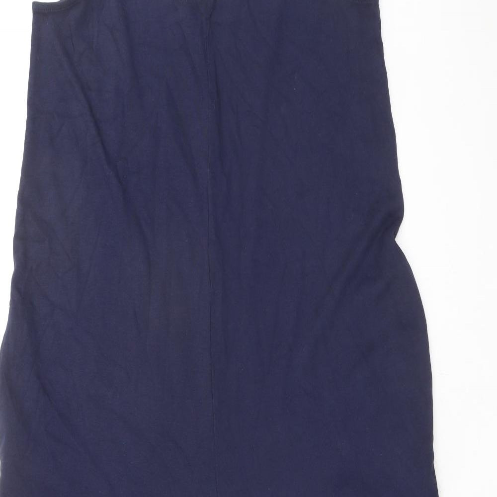 NEXT Womens Blue 100% Cotton Jumpsuit One-Piece Size 14 L28 in Pullover