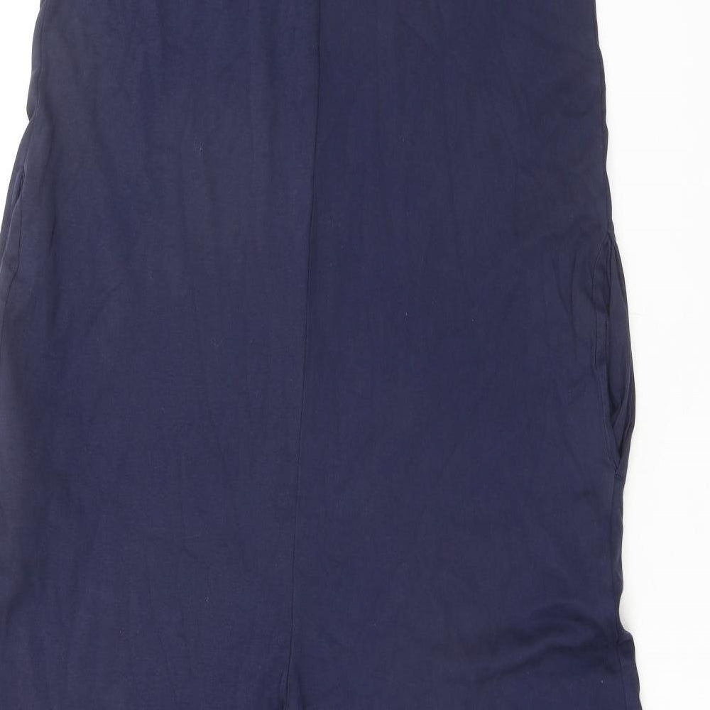 NEXT Womens Blue 100% Cotton Jumpsuit One-Piece Size 14 L28 in Pullover