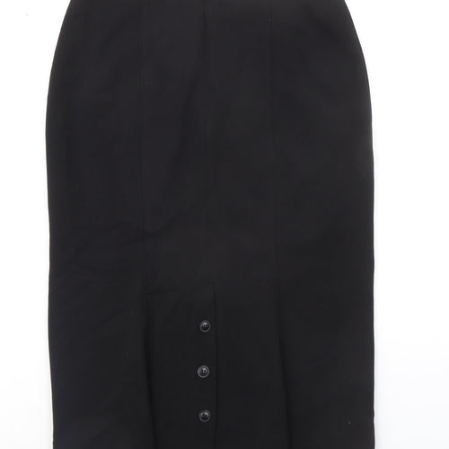Paul Separates Womens Black Polyester Straight & Pencil Skirt Size 12 Zip