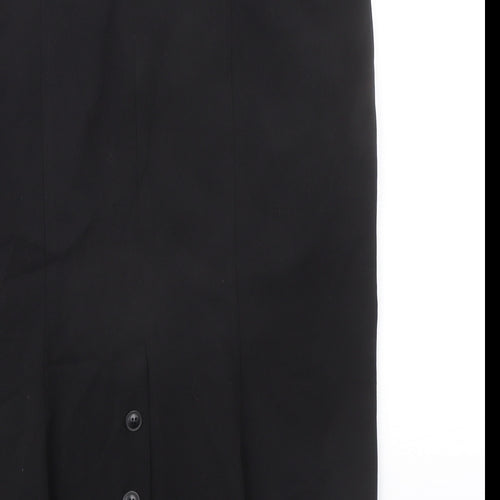 Paul Separates Womens Black Polyester Straight & Pencil Skirt Size 12 Zip