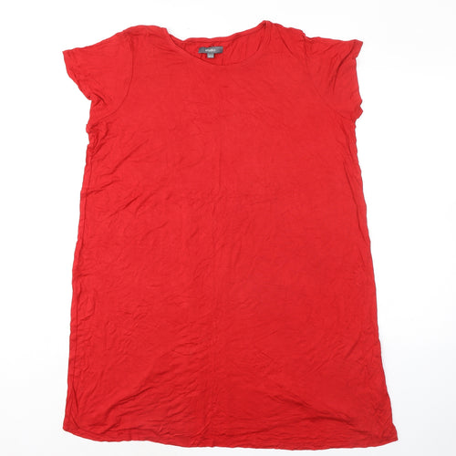 Studio Womens Red Viscose Tunic T-Shirt Size 20 Round Neck - Size 20-22