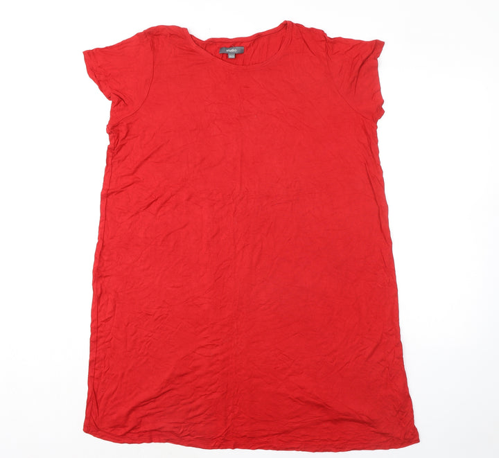 Studio Womens Red Viscose Tunic T-Shirt Size 20 Round Neck - Size 20-22