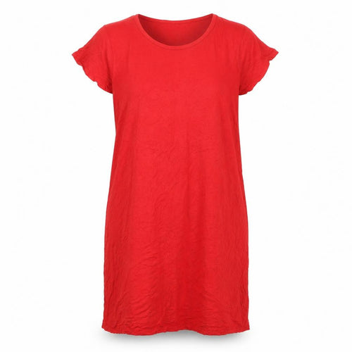Studio Womens Red Viscose Tunic T-Shirt Size 20 Round Neck - Size 20-22
