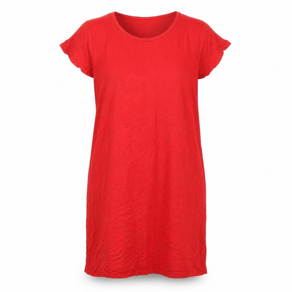 Studio Womens Red Viscose Tunic T-Shirt Size 20 Round Neck - Size 20-22