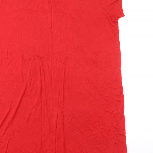 Studio Womens Red Viscose Tunic T-Shirt Size 20 Round Neck - Size 20-22