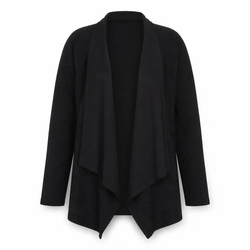 Episode Womens Black V-Neck Polyester Cardigan Jumper Size XS