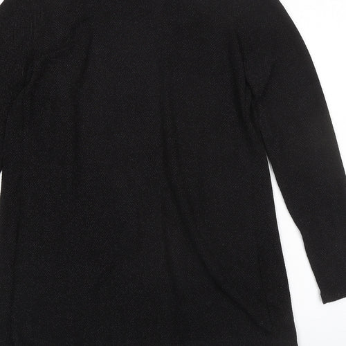 Episode Womens Black V-Neck Polyester Cardigan Jumper Size XS