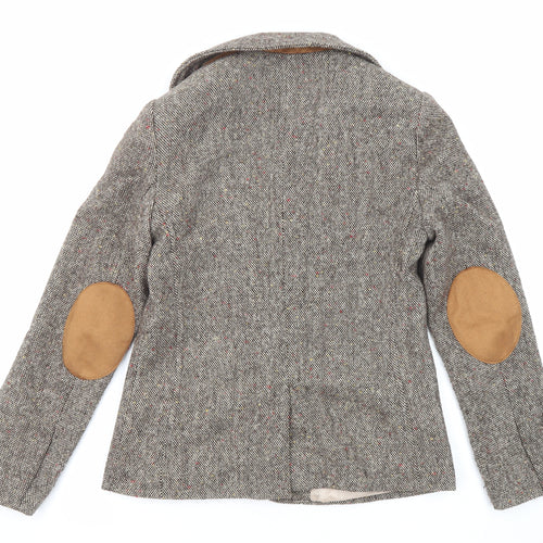 Topshop Womens Multicoloured Geometric Jacket Size 8 Snap