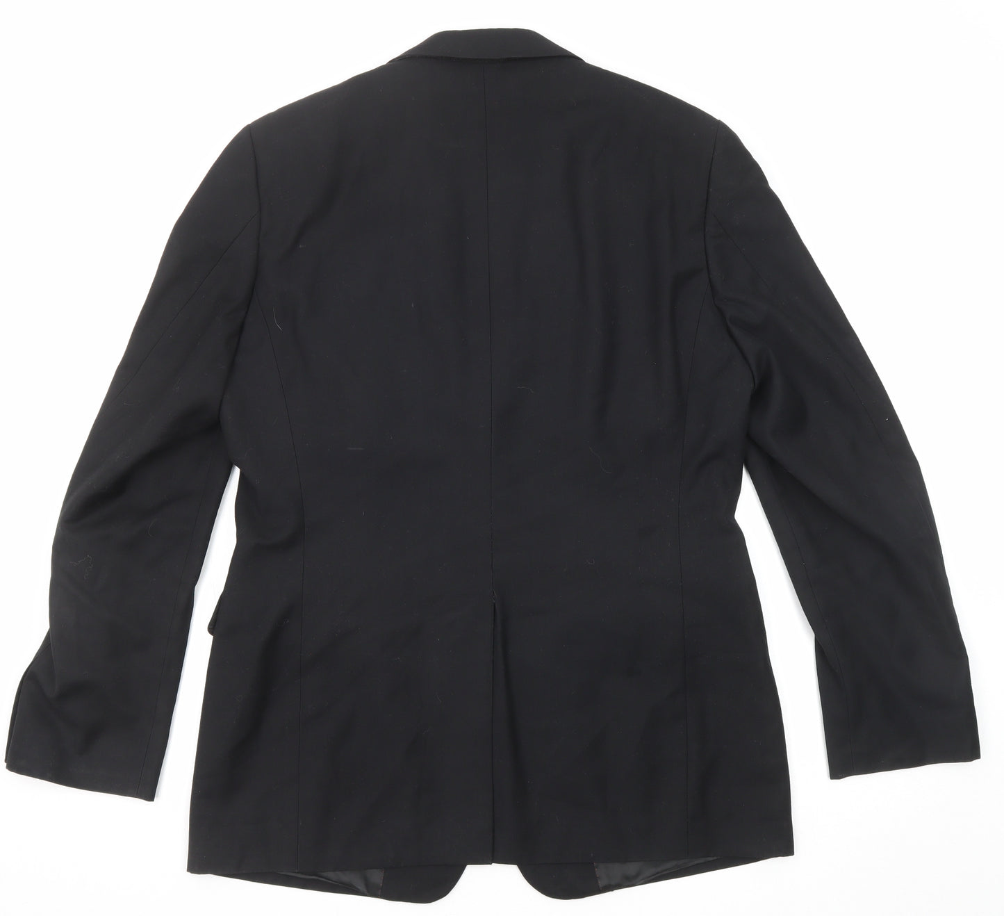 Topman Mens Black Polyester Jacket Suit Jacket Size 40 Regular