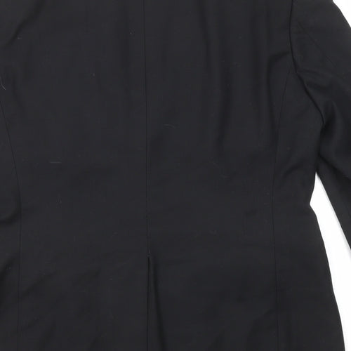 Topman Mens Black Polyester Jacket Suit Jacket Size 40 Regular