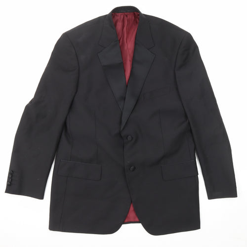 Scott & Taylor Mens Black Polyester Tuxedo Suit Jacket Size 42 Regular