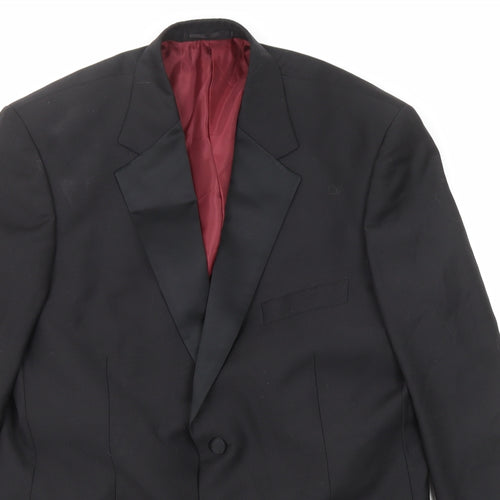 Scott & Taylor Mens Black Polyester Tuxedo Suit Jacket Size 42 Regular