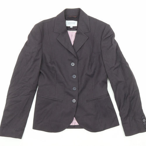 NEXT Womens Black Polyester Jacket Blazer Size 8