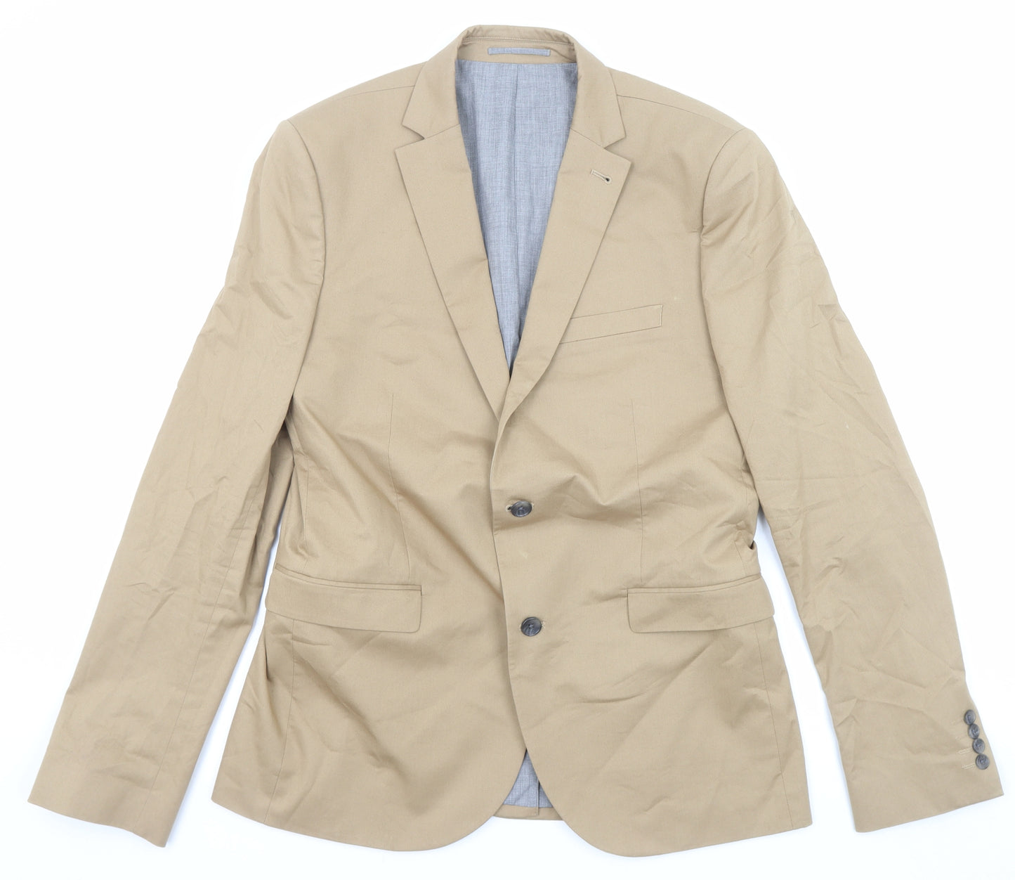 NEXT Mens Beige Cotton Jacket Blazer Size 42 Regular