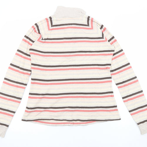 NEXT Womens Multicoloured Striped Polyester Pullover Sweatshirt Size 8 Button