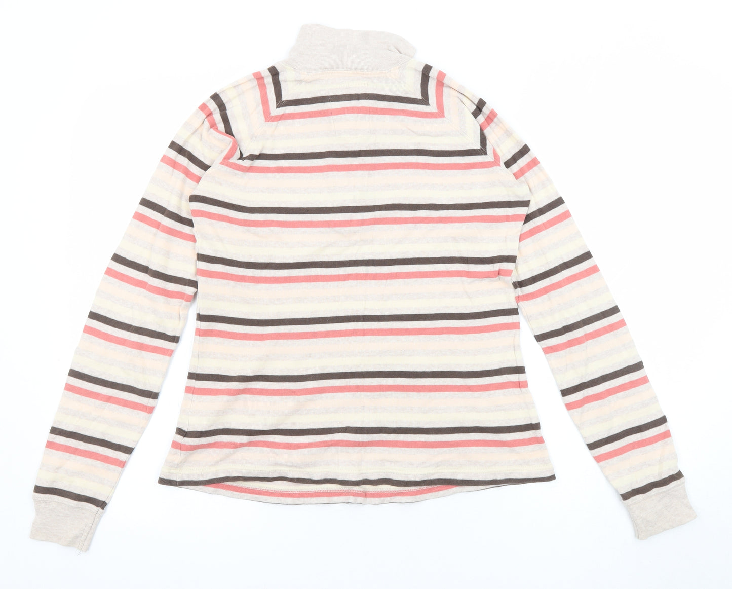 NEXT Womens Multicoloured Striped Polyester Pullover Sweatshirt Size 8 Button